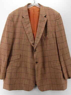 Peter Christian Sport Coat 54 Valley Mills Blazer Silk Windowpane